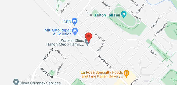 map of 97 -  371 BRONTE Street S